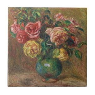 Vintage Frans bloemenschilderij in olieverf van Re Tegeltje