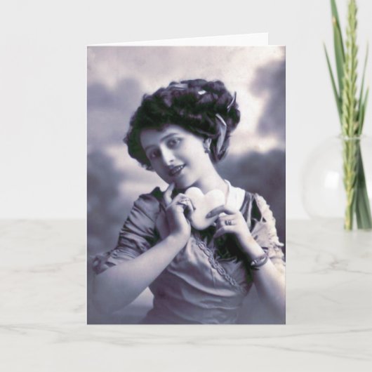 "Vintage Frans Valentijn " Feestdagen Kaart (Voorkant)