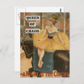 Vintage franse dame circus briefkaart foto (Voorkant / Achterkant)