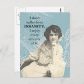 Vintage franse dame foto briefkaart (Voorkant / Achterkant)