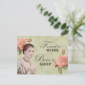 Vintage franse dame foto briefkaart (Staand voorkant)