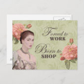 Vintage franse dame foto briefkaart (Voorkant / Achterkant)