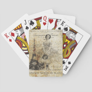 Vintage Franse Dame Speelkaarten