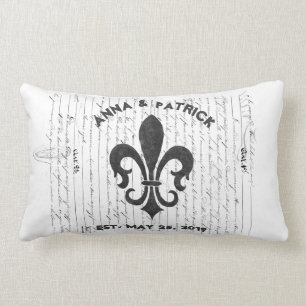 Vintage Franse Efemere verschijnselen B & W Fleur Kussen