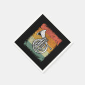 Vintage Franse Hoornspeler Muziek Hoorn Cadeau Servet (Hoek)