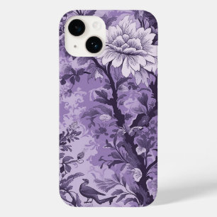 Vintage Franse Paarse Toile Fleurie Case-Mate iPhone 14 Hoesje