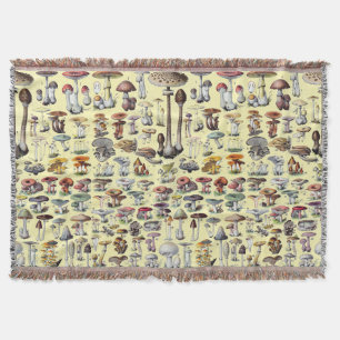 Vintage Franse Paddenstoel Cottagecore Botanische Deken