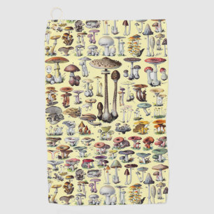 Vintage Franse Paddenstoel Cottagecore Botanische Golfhanddoek