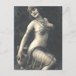 Vintage Franse Pinup Briefkaart