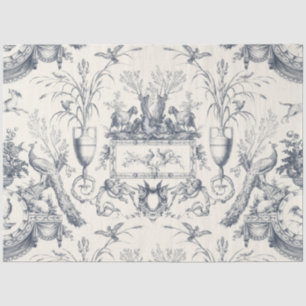 Vintage Franse Toile Pauw en landelijke boerderij  Tissuepapier