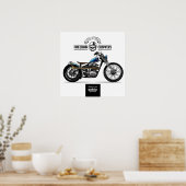 Vintage Freedom Chopper-motorfiets Poster (Keuken)