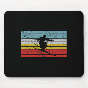 Vintage Freestyle Skisportontwerp Skispringen Muismat