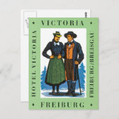Vintage Freiburg Victoria Briefkaart (Voorkant / Achterkant)