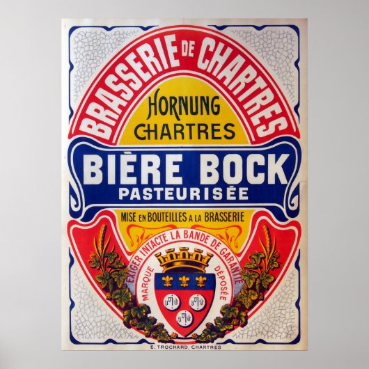 Vintage French Beer Advertisment Poster (Voorkant)