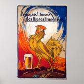 Vintage French Beer Advertisment Poster (Voorkant)