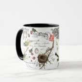 Vintage French Birds tasse à café (Devant gauche)