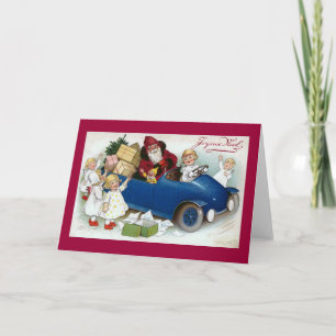 Vintage French Feestdagen Kaart