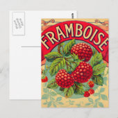 Vintage French Framboise Briefkaart (Voorkant / Achterkant)