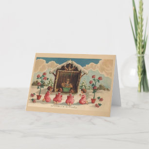 Vintage French Joyeux Noel Christmas Card Feestdagen Kaart