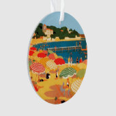 Vintage French Riviera Beach Ornament (voorkant)