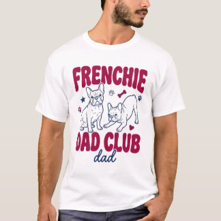 Vintage Frenchie Papa Club T-Shirt Grappige Hond
