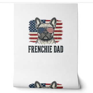 Vintage Frenchie Vader Patriottische Bulldog Shirt Behang