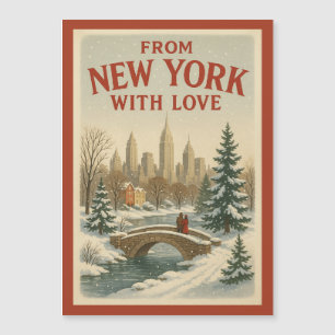 Vintage From New York With Love Magnetische Kaart