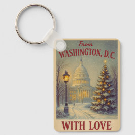 Vintage From Washington, DC With Love Christmas  Sleutelhanger