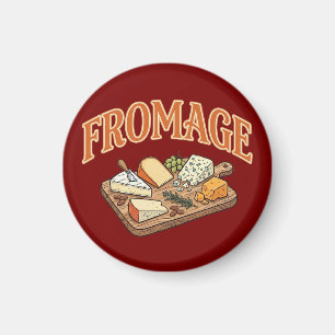 Vintage Fromage Franse Kaas Charcuterie Grafisch Magneet