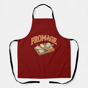 Vintage Fromage Franse Kaas Charcuterie Grafisch Schort
