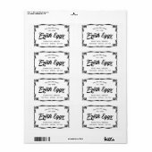 vintage frontière réelle Étiquette de carton d'oeu (Feuille entière)