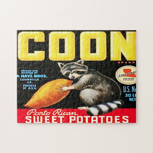 Vintage Fruit Crate Étiquette 4 Jigsaw Puzzle (Horizontal)