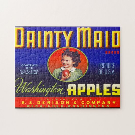 Vintage Fruit Crate Étiquette 5 Jigsaw Puzzle (Horizontal)