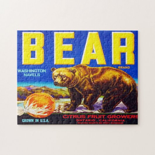 Vintage Fruit Crate Étiquette 6 Jigsaw Puzzle (Horizontal)