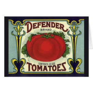 Vintage Fruit Crate Étiquette Art, Defender Tomate