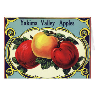 Vintage Fruit Crate Étiquette Art Yakima Valley Po