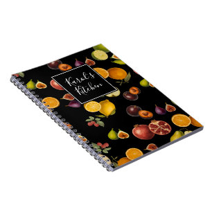 Vintage Fruitenschrift/ Receptenboek (Aanpassen) Notitieboek