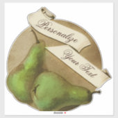  Vintage-fruitkwekerij Koeienperen Sticker (Vel)