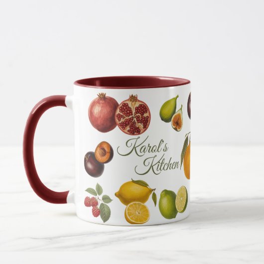 Vintage Fruits Mug (Customize) Mok (Links)