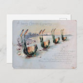 Vintage Funny Frog Skating Fail Briefkaart (Voorkant / Achterkant)