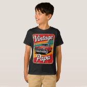 Vintage Funny Papa  T-shirt (Voorkant volledig)
