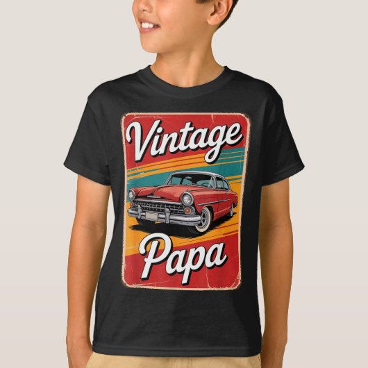 Vintage Funny Papa  T-shirt (Voorkant)