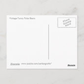 Vintage Funny Polar Beren Briefkaart (Achterkant)