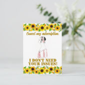 Vintage Funny Sarcastic Line Art Femme Carte posta (Debout devant)