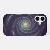 Vintage Galactic Spiral iPhone 16 Hoesje (Achterkant horizontaal)