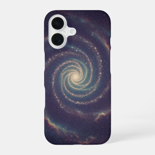 Vintage Galactic Spiral iPhone 16 Hoesje (Achterkant)