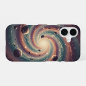 Vintage Galactic Swirl iPhone 16 Hoesje (Achterkant horizontaal)