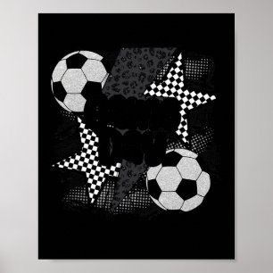 Vintage Game Day Voetbal Bliksemschicht Grappig Te Poster