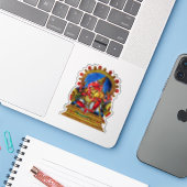 Vintage Ganesh Sticker (Laptop met iPhone)