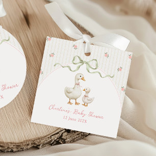 Vintage Gans Baby Shower Bedankjes Labels